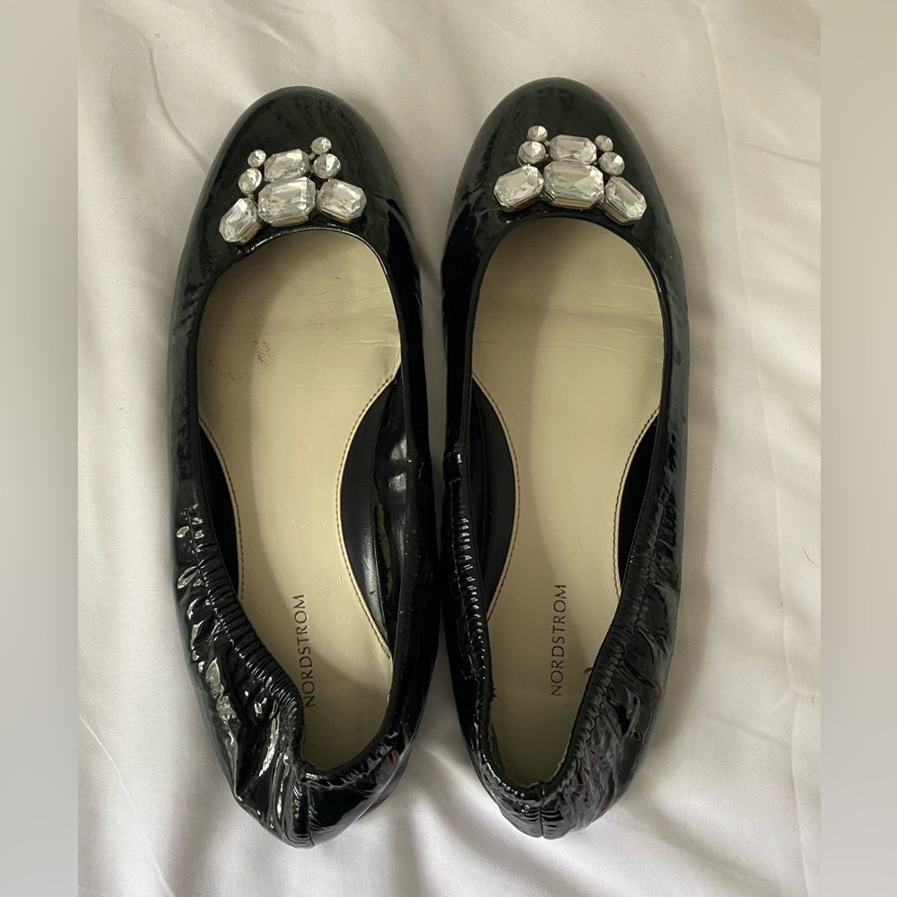 Nordstrom black patent leather dress shoes